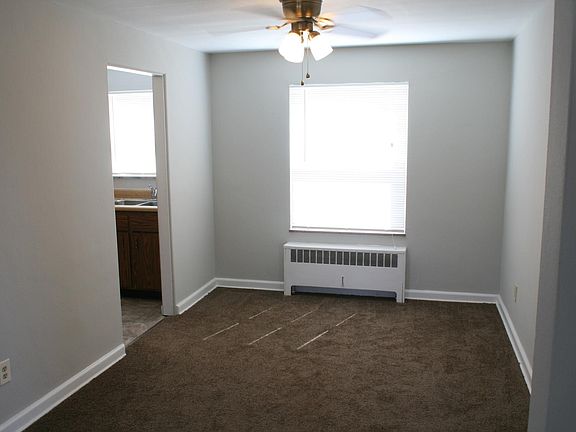 Dining room with doorway to kitchen