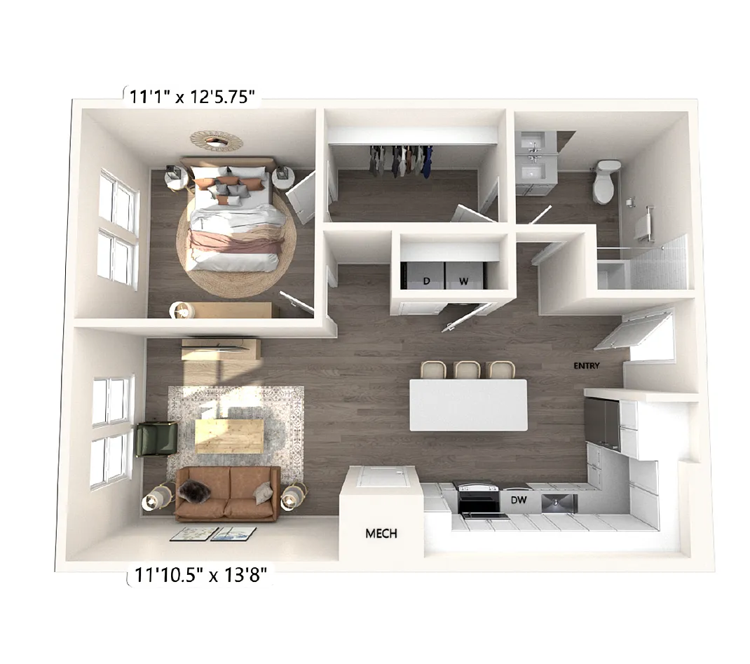 Floor plan A2-767sf-453