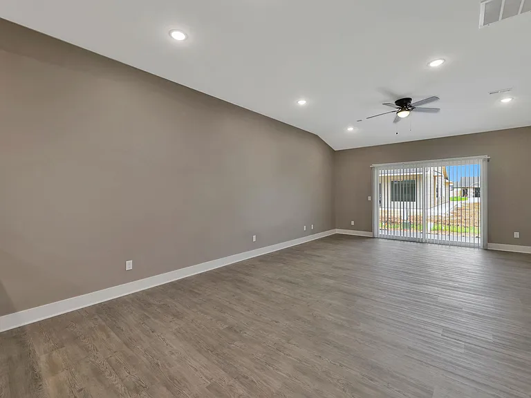 living room will accomodate large furniture