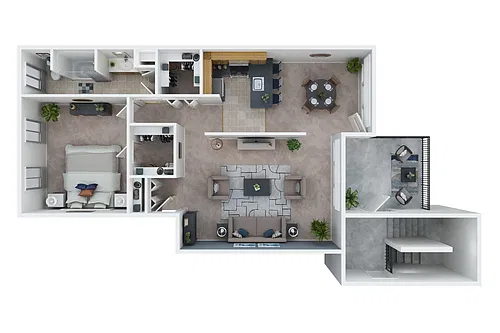 Floor plan Standard 1 Bed 1 Bath