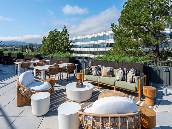 Elegant rooftop patio
