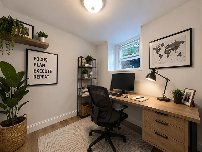 Bonus Room (staged as an office)