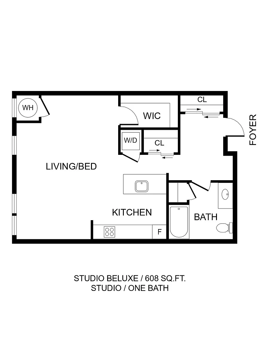 Floor plan Studio Deluxe