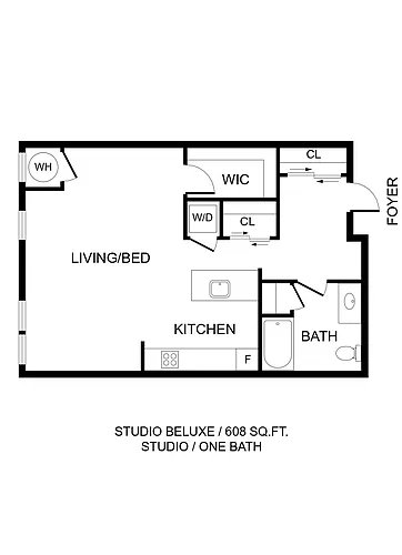 Floor plan Studio Deluxe