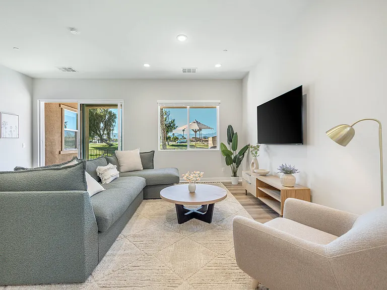 No expenses were spared with this oversized couch that turns into a full-size sofa sleeper!