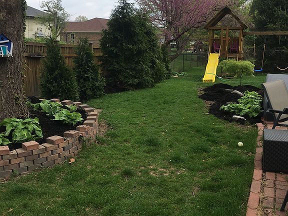Back yard with playground