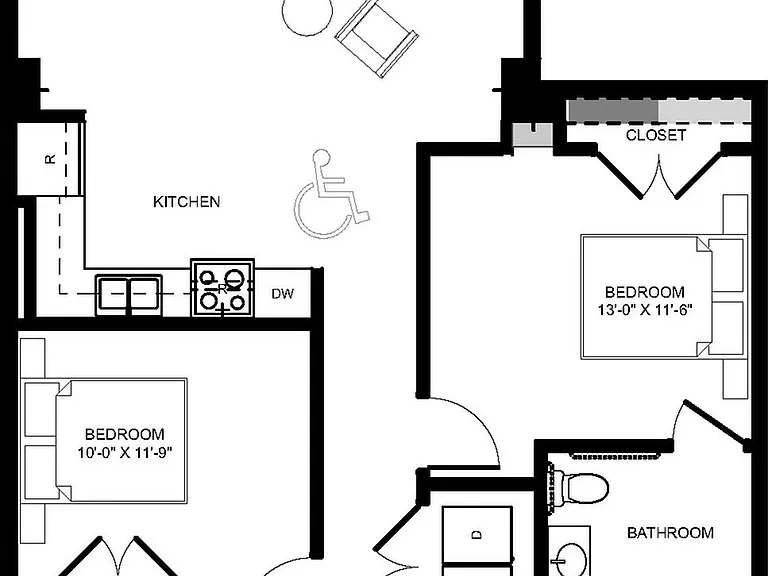 2 Bedroom - Unit 1017