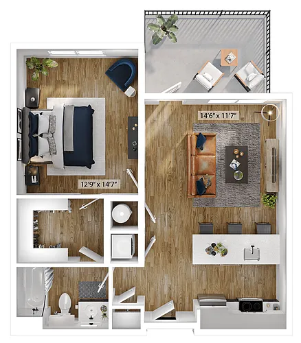 Floor plan Trek-1D