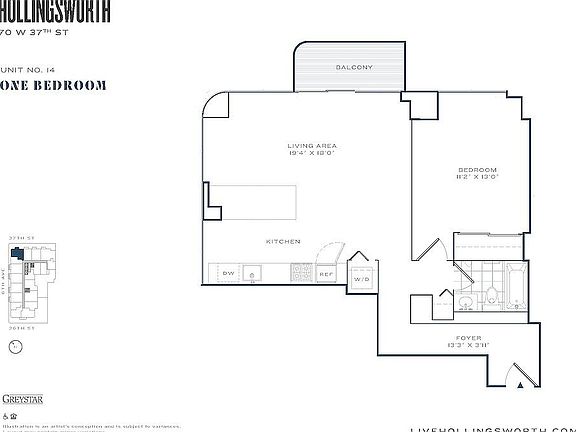 2nd image of 70 W 37th St #914