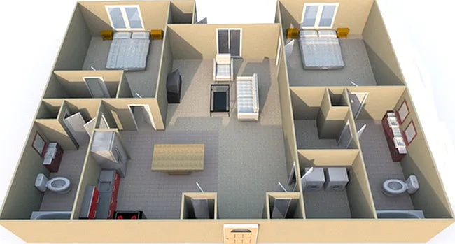 2 Bedroom Floor Plan 2 Bedroom Floor Plan