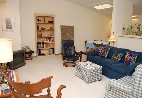 vaulted living room