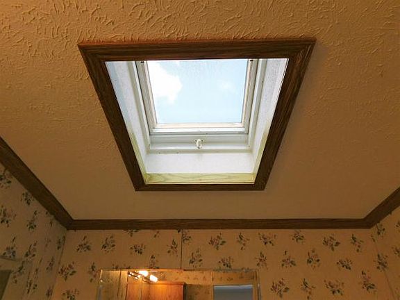 The skylights crank open 