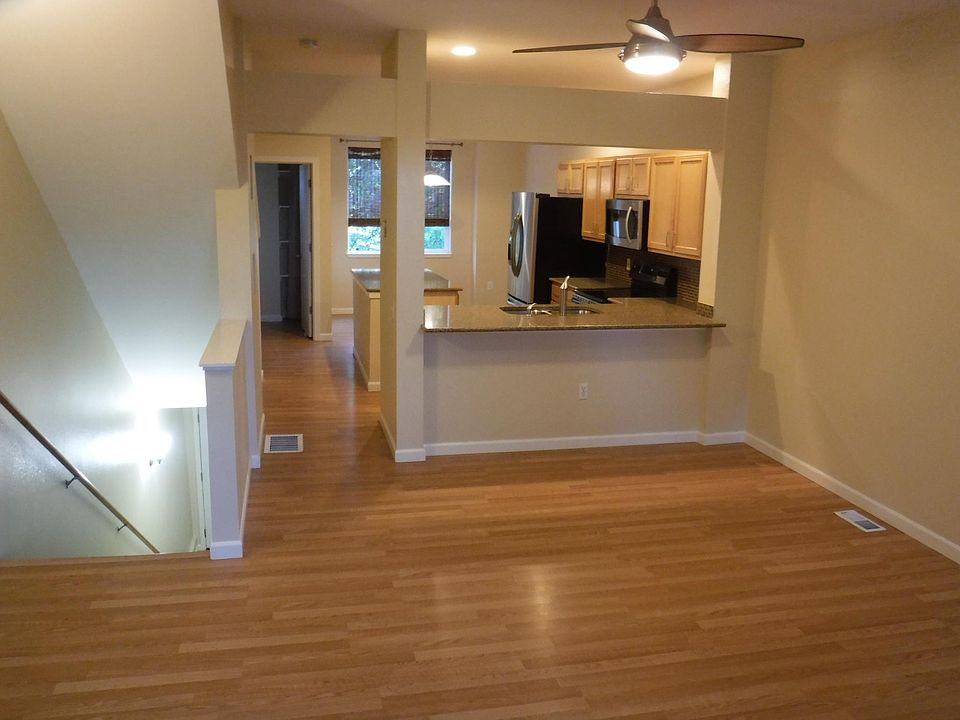 Main level - living space, eating bar and kitchen.