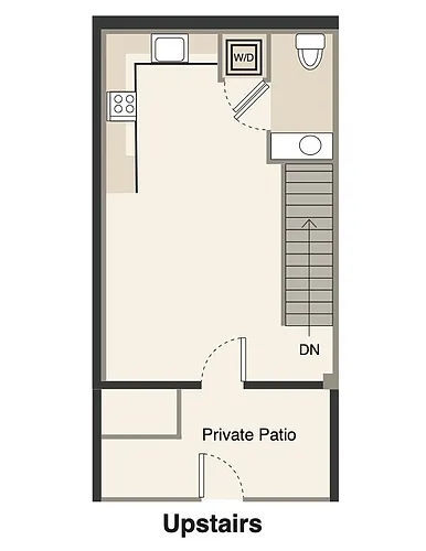 Floor plan A.1 1 bed 1.5 bath