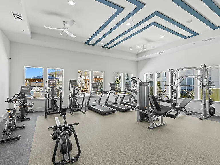 Fitness center with cross fit and yoga lawn