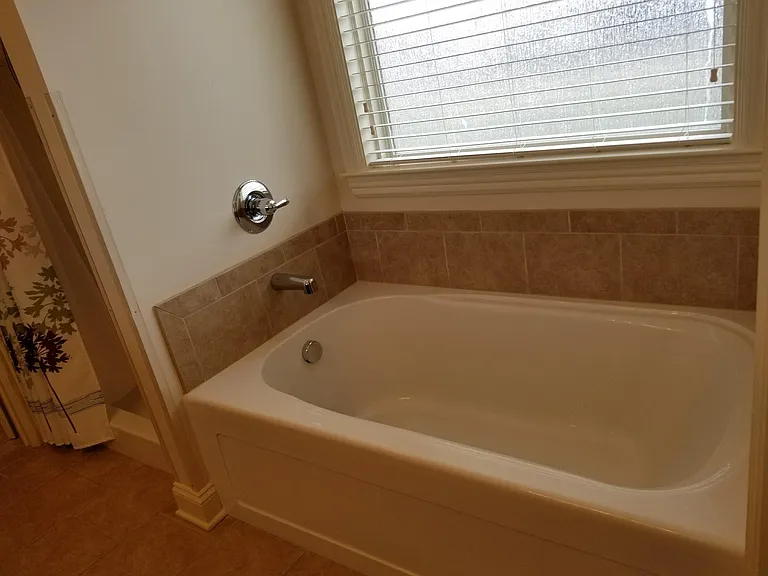 Garden tub in the master bathroom.