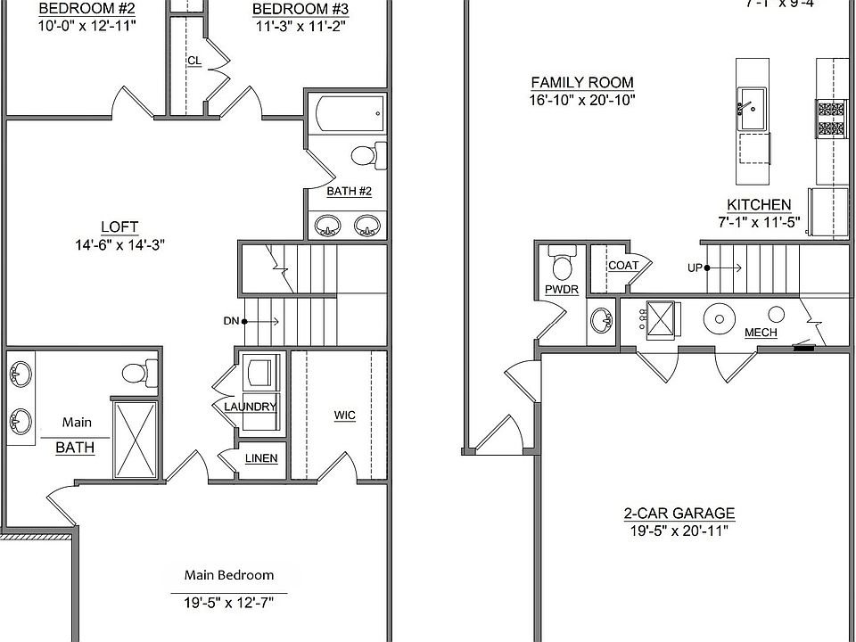 Floor Plans of the Townhouse