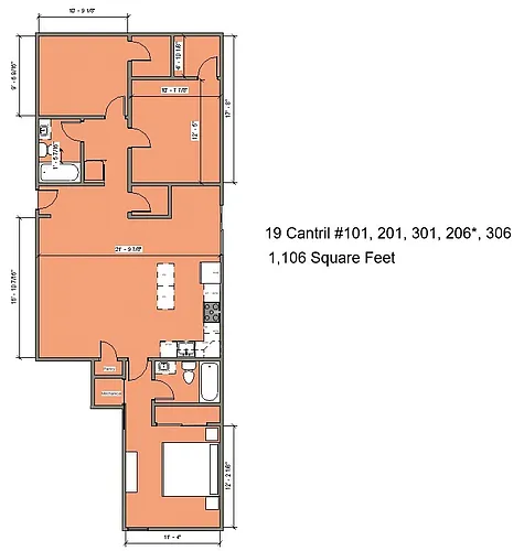 Floor plan 3X2 L @ 19 N Cantril