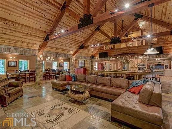 Grand room from fireplace