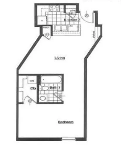 Floor plan One Bedroom