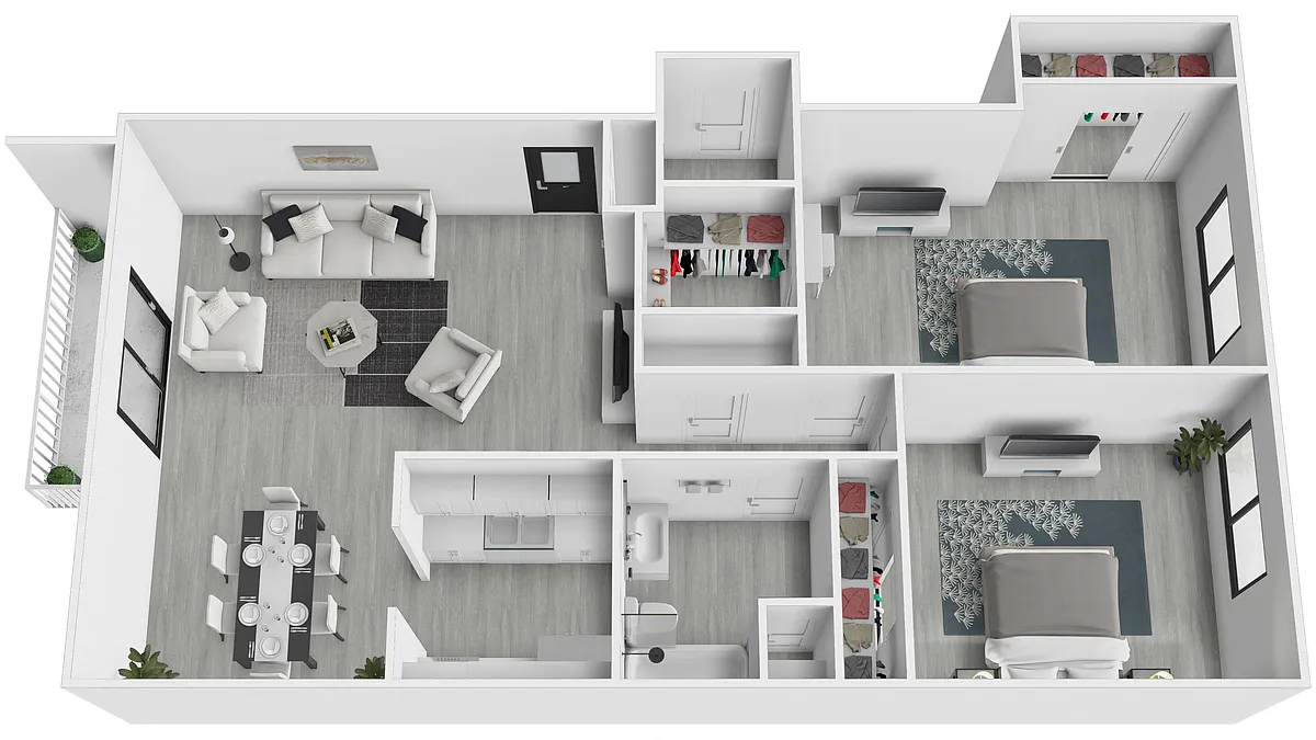 Floor plan WND2x1A