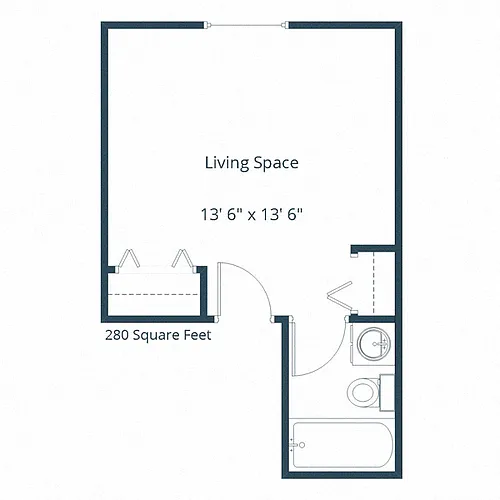 Floor plan Studio 01A