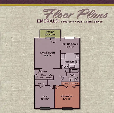 Floor plan Emerald (1.10 B)