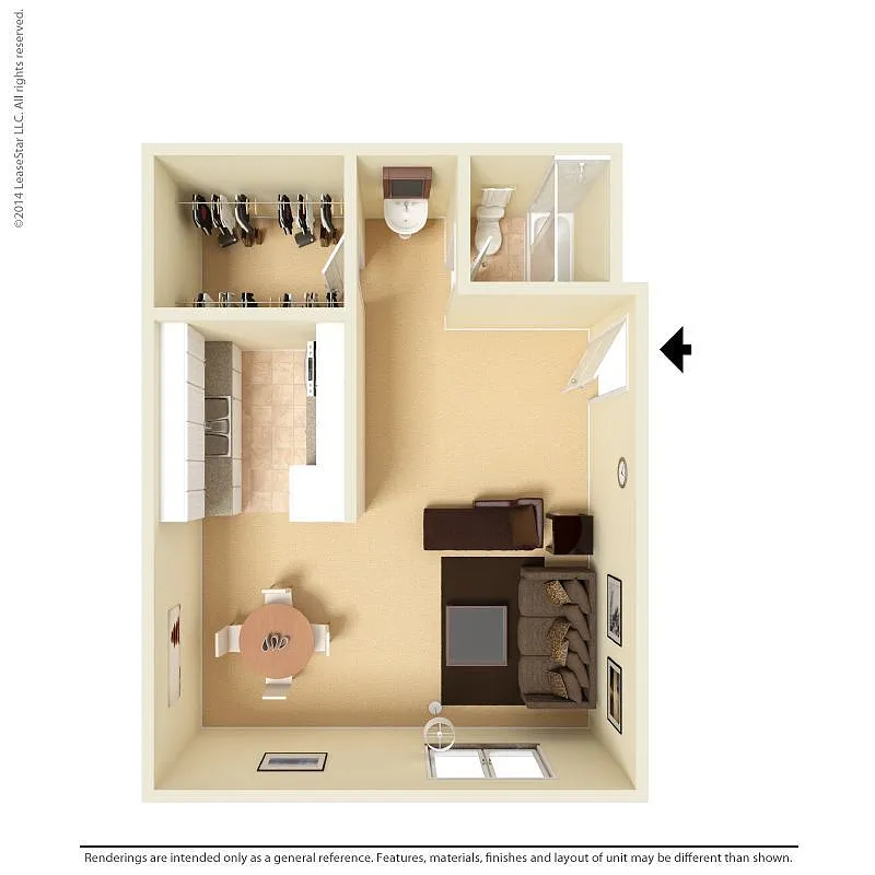 Floor plan Medium Studio