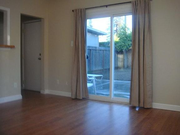 french doors to backyard from main room