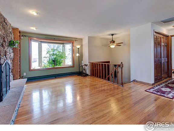 Bay Window, Wood Floors in Living Room