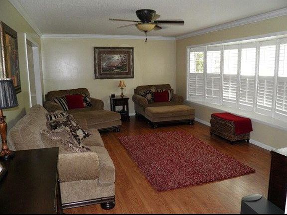Living room with bay window