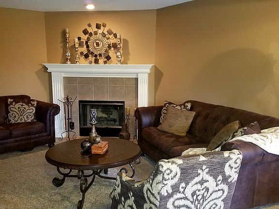 Huge corner fireplace