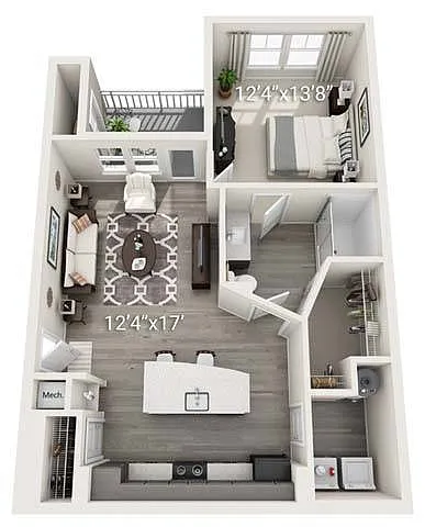 Floor plan A1 - Neutral Palette