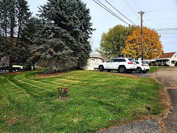 Driveway and corner lot.