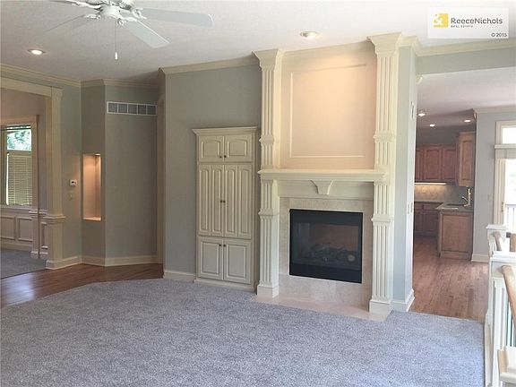 Living room fireplace