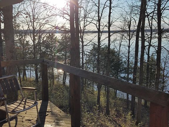 View of the spring sunset from the deck.