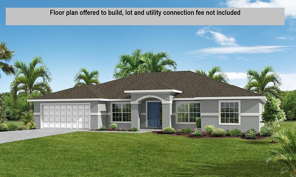 Worthington II Plan, Palm Coast BUILD ON YOUR LOT, Palm Coast, FL 32164