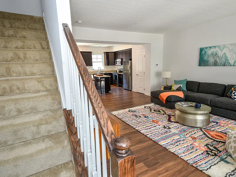Stairs to top floor