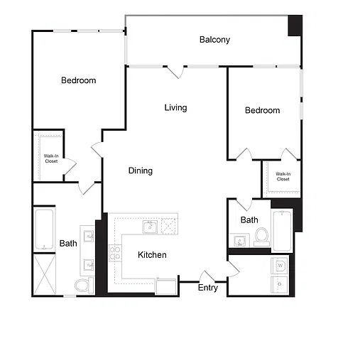 Floor plan 2x2Dc