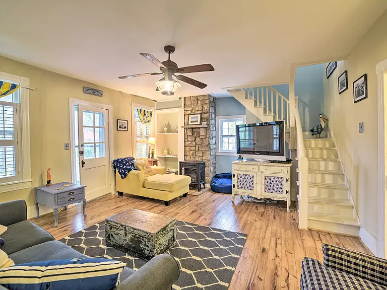 View of the first floor living room.