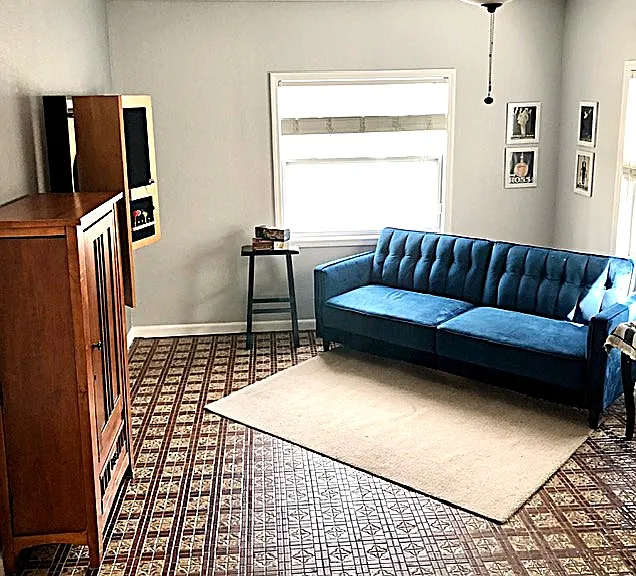 The third bedroom offers flexible use as a playroom, game room, or an additional guest space.