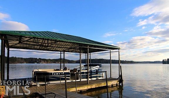Nice Dock System with Covered Boat Slip