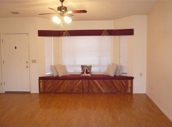 Beautiful wood floors & bay window