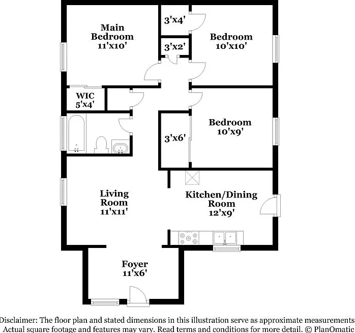 3 bed, 1.0 bath, 1025 sqft, $2,290 — Photo 2