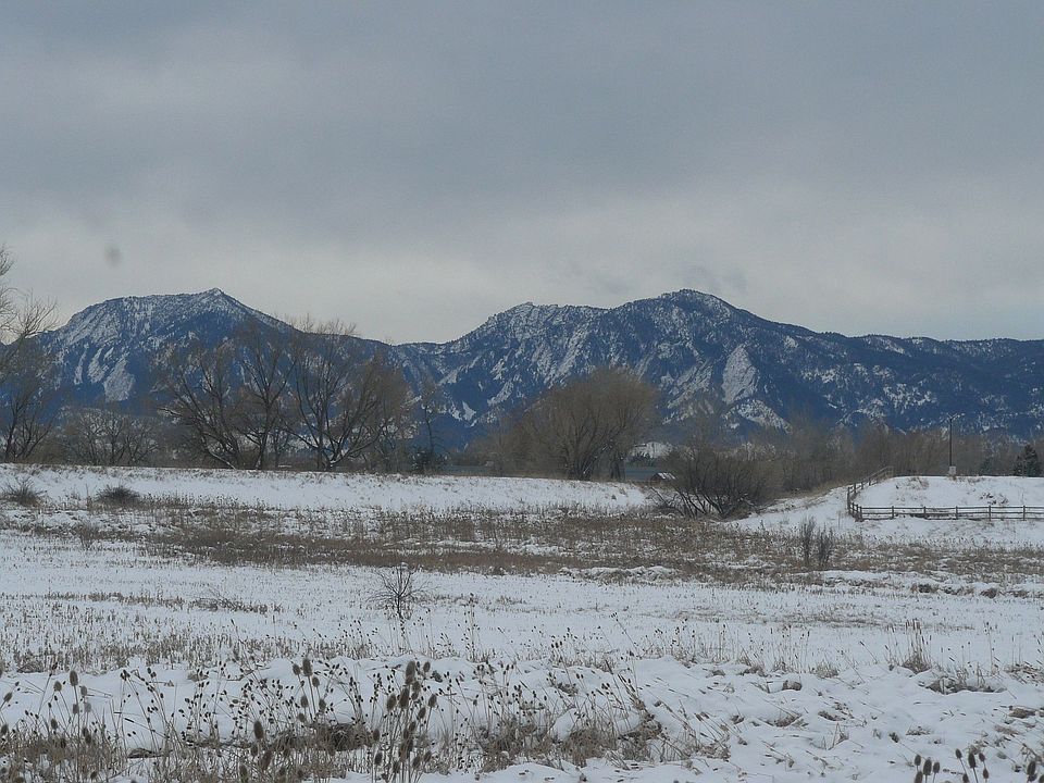 Flatirons view from the kitchen.