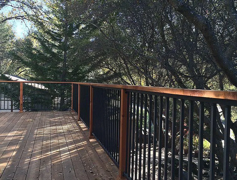 Deck overlooking the trees