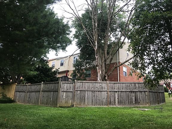 Backyard view of property