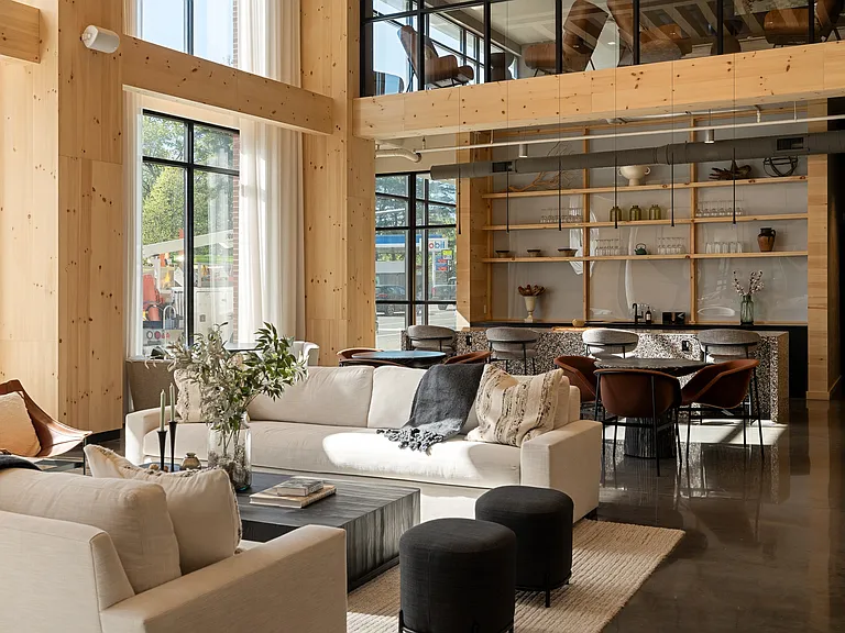 Resident Lounge Area & Fireplace