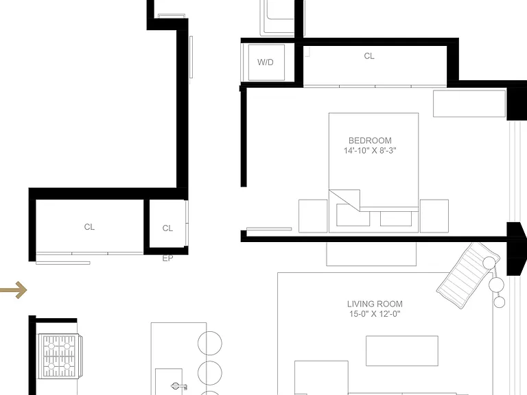 1 bed 1 bath A13-R 1 bed 1 bath A13-R