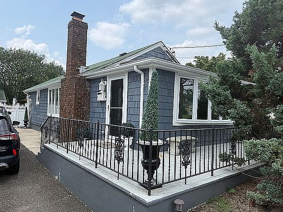 front with cement porch